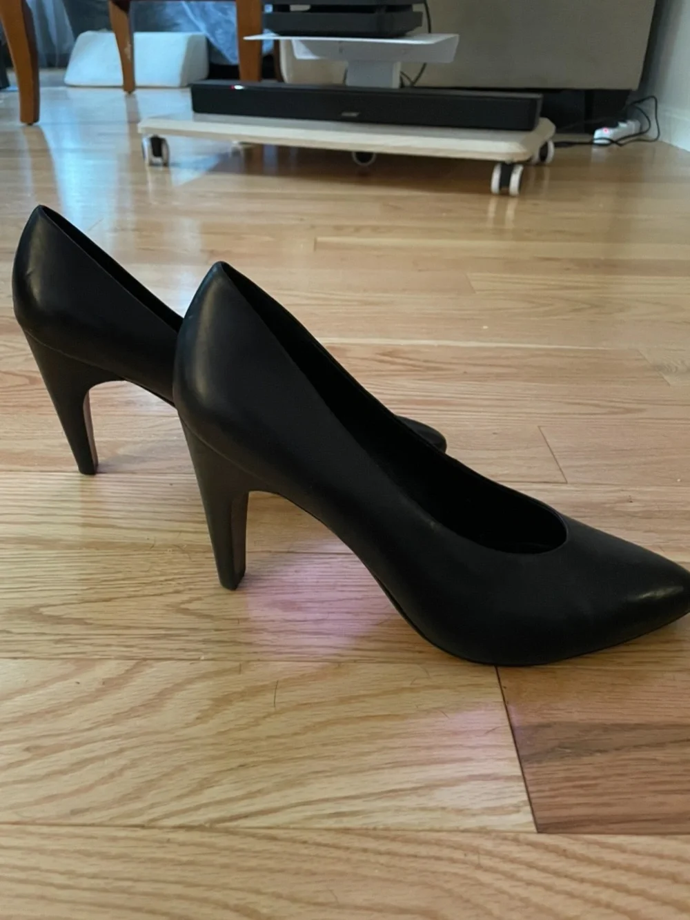 Leather Pumps, Women’s Black Shoe